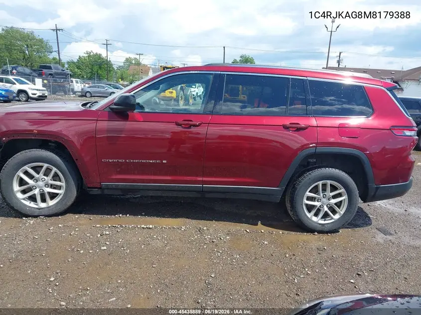 2021 Jeep Grand Cherokee L Laredo 4X4 VIN: 1C4RJKAG8M8179388 Lot: 45435889