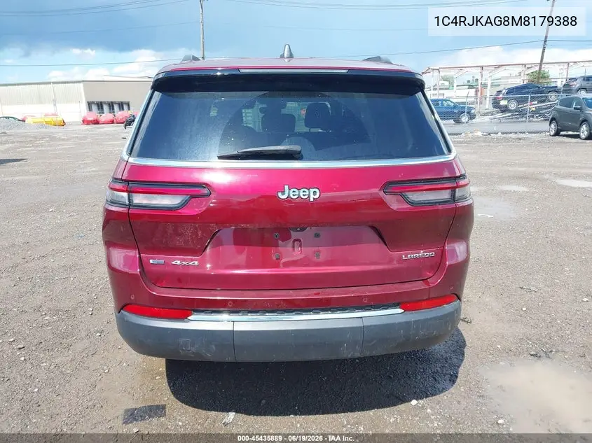2021 Jeep Grand Cherokee L Laredo 4X4 VIN: 1C4RJKAG8M8179388 Lot: 45435889