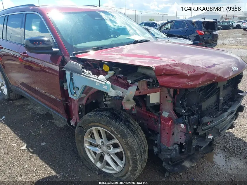 2021 Jeep Grand Cherokee L Laredo 4X4 VIN: 1C4RJKAG8M8179388 Lot: 45435889