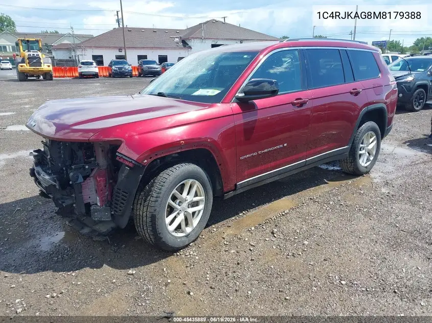 2021 Jeep Grand Cherokee L Laredo 4X4 VIN: 1C4RJKAG8M8179388 Lot: 45435889