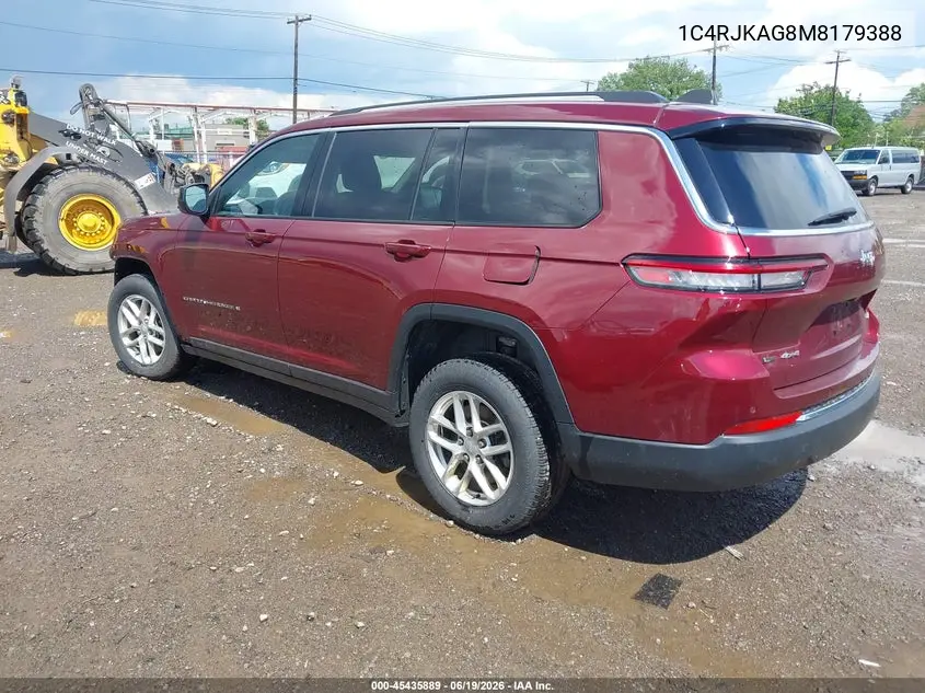 2021 Jeep Grand Cherokee L Laredo 4X4 VIN: 1C4RJKAG8M8179388 Lot: 45435889