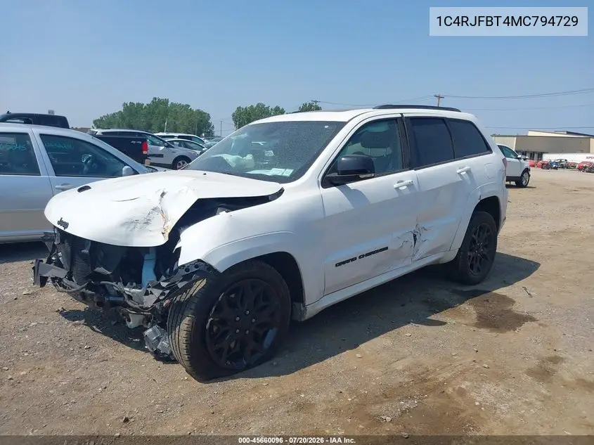 2021 Jeep Grand Cherokee Limited X 4X4 VIN: 1C4RJFBT4MC794729 Lot: 45660096