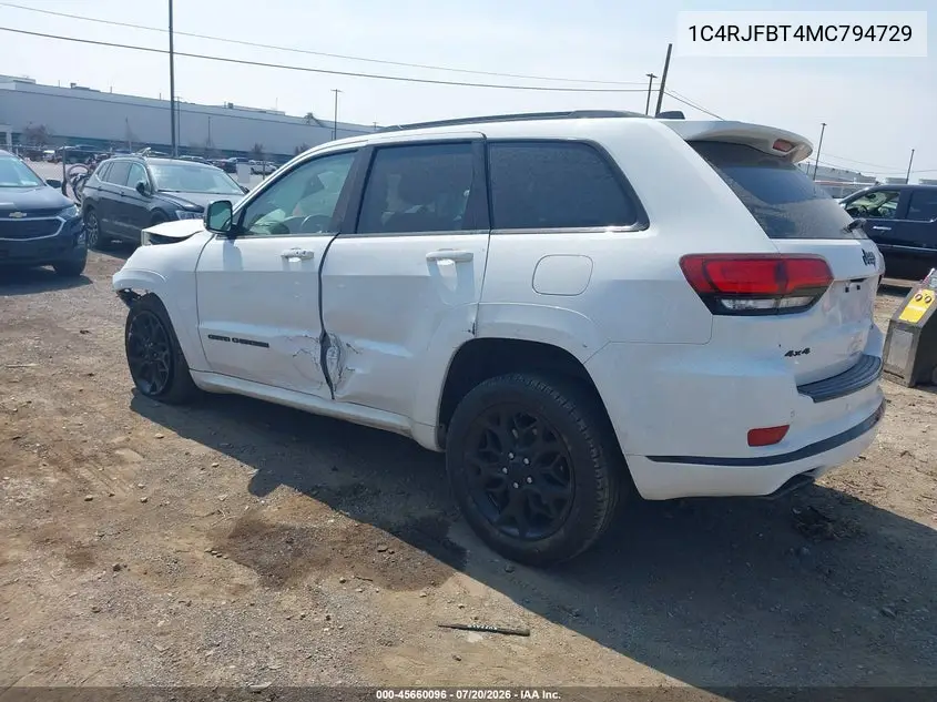 2021 Jeep Grand Cherokee Limited X 4X4 VIN: 1C4RJFBT4MC794729 Lot: 45660096
