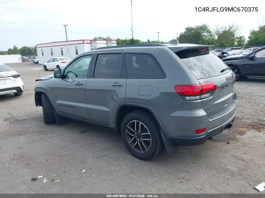 2021 Jeep Grand Cherokee Trailhawk 4X4 VIN: 1C4RJFLG9MC670375 Lot: 45679648