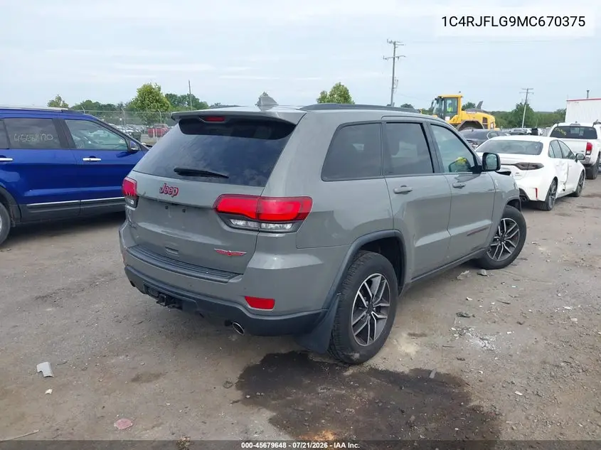 2021 Jeep Grand Cherokee Trailhawk 4X4 VIN: 1C4RJFLG9MC670375 Lot: 45679648