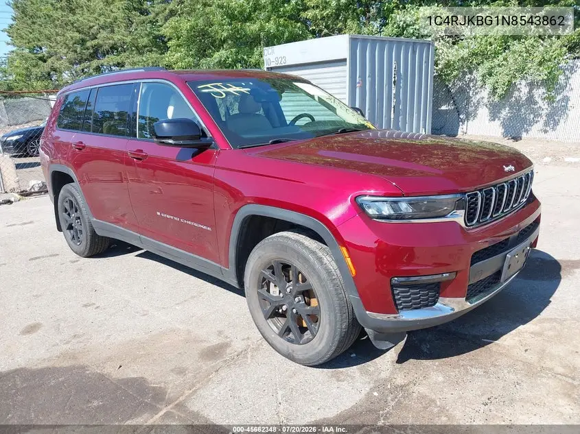 2022 Jeep Grand Cherokee L Limited 4X4 VIN: 1C4RJKBG1N8543862 Lot: 45662348