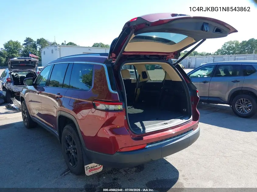 2022 Jeep Grand Cherokee L Limited 4X4 VIN: 1C4RJKBG1N8543862 Lot: 45662348