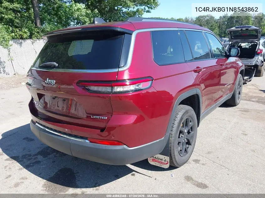 2022 Jeep Grand Cherokee L Limited 4X4 VIN: 1C4RJKBG1N8543862 Lot: 45662348