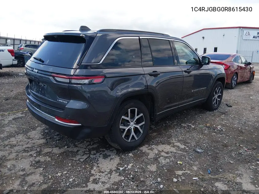 2024 Jeep Grand Cherokee Limited 4X2 VIN: 1C4RJGBG0R8615430 Lot: 45442287