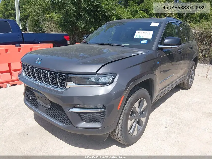 2025 Jeep Grand Cherokee 4Xe VIN: 1C4RJYB63S8700989 Lot: 45649512