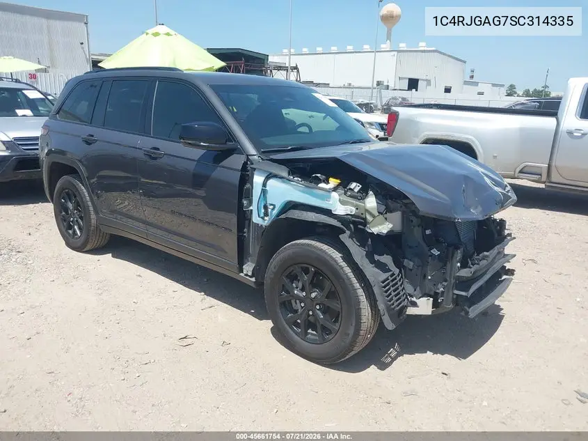 2025 Jeep Grand Cherokee Altitude X 4X2 VIN: 1C4RJGAG7SC314335 Lot: 45661754