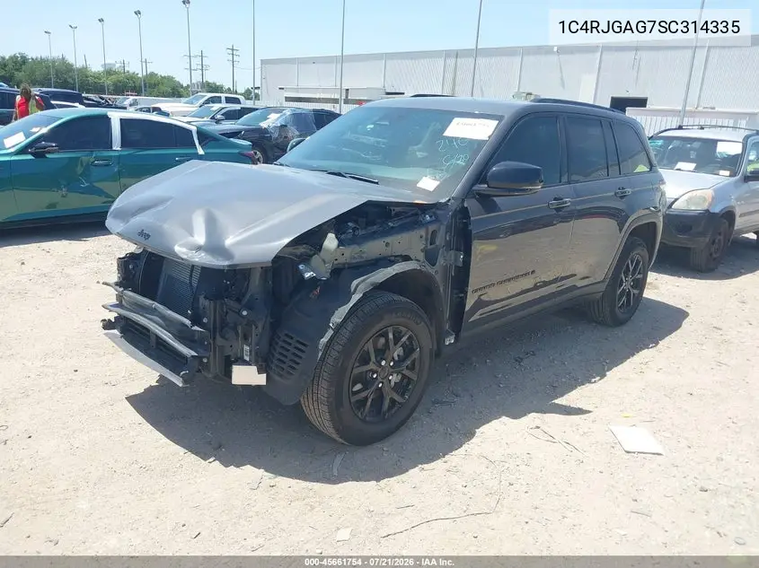 2025 Jeep Grand Cherokee Altitude X 4X2 VIN: 1C4RJGAG7SC314335 Lot: 45661754