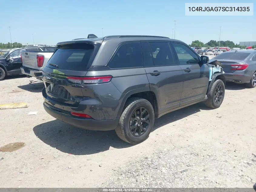 2025 Jeep Grand Cherokee Altitude X 4X2 VIN: 1C4RJGAG7SC314335 Lot: 45661754