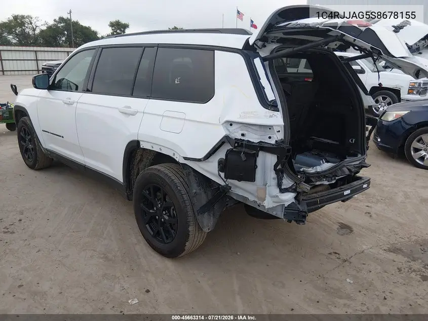2025 Jeep Grand Cherokee L Altitude 4X2 VIN: 1C4RJJAG5S8678155 Lot: 45663314