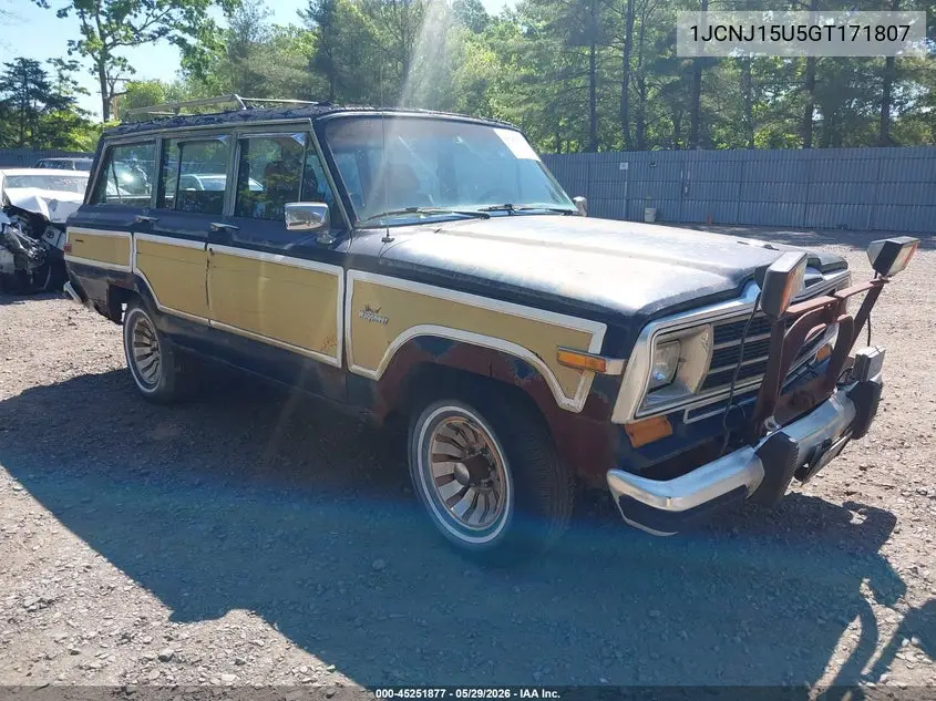 1986 Jeep Grand Wagoneer VIN: 1JCNJ15U5GT171807 Lot: 45251877