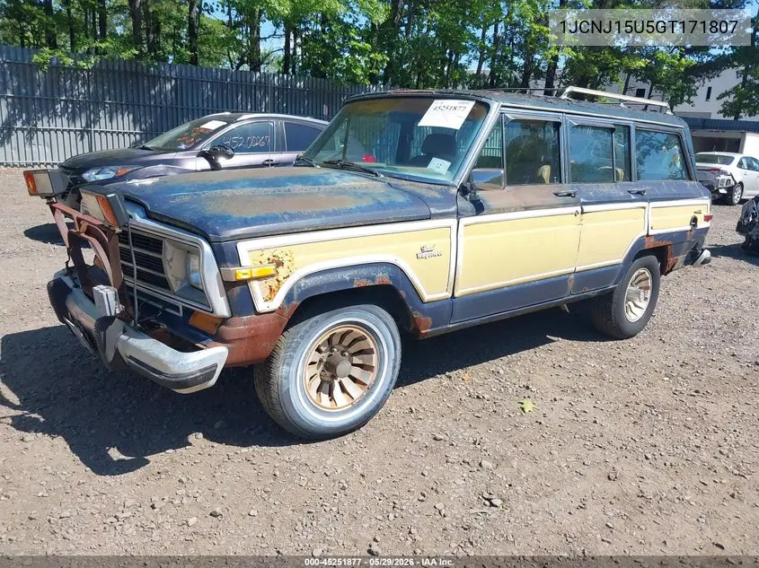 1986 Jeep Grand Wagoneer VIN: 1JCNJ15U5GT171807 Lot: 45251877