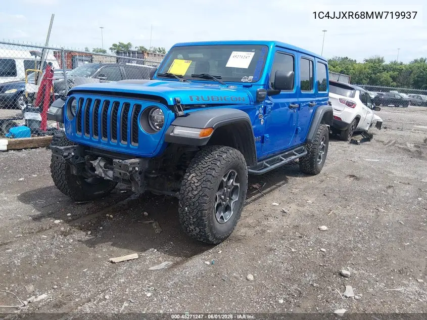 2021 Jeep Wrangler 4Xe Unlimited Rubicon 4X4 VIN: 1C4JJXR68MW719937 Lot: 45271247
