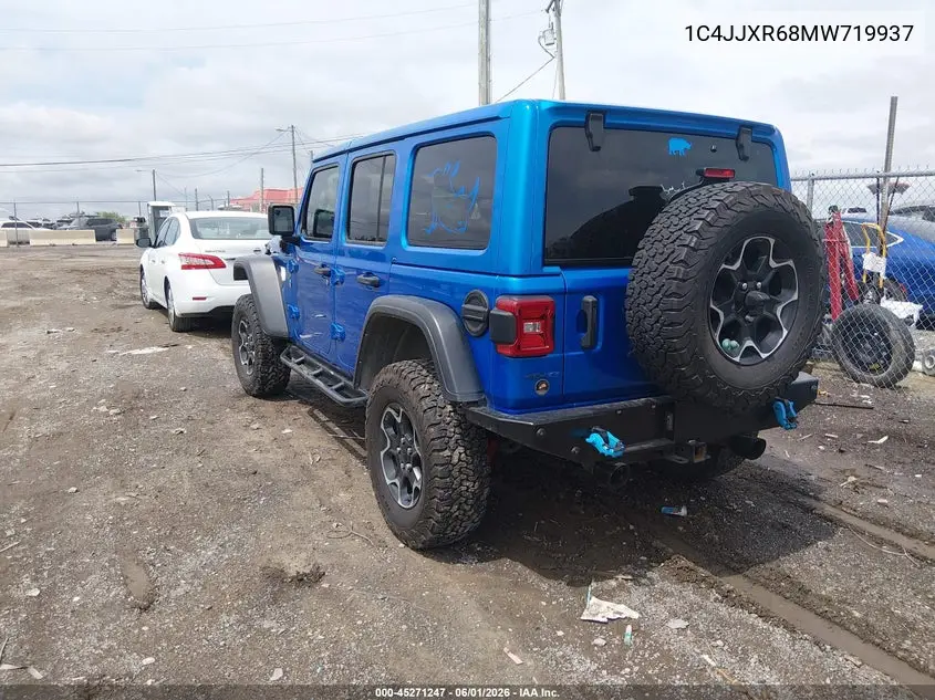2021 Jeep Wrangler 4Xe Unlimited Rubicon 4X4 VIN: 1C4JJXR68MW719937 Lot: 45271247