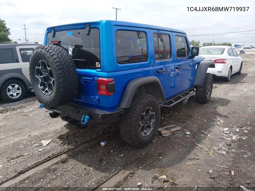 2021 Jeep Wrangler 4Xe Unlimited Rubicon 4X4 VIN: 1C4JJXR68MW719937 Lot: 45271247