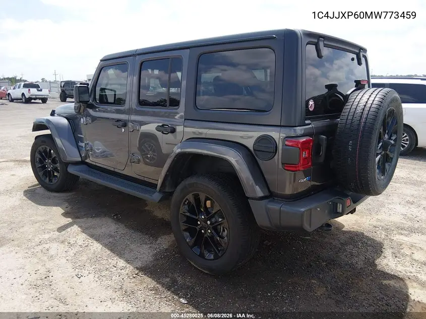2021 Jeep Wrangler 4Xe Unlimited Sahara 4X4 VIN: 1C4JJXP60MW773459 Lot: 45280025