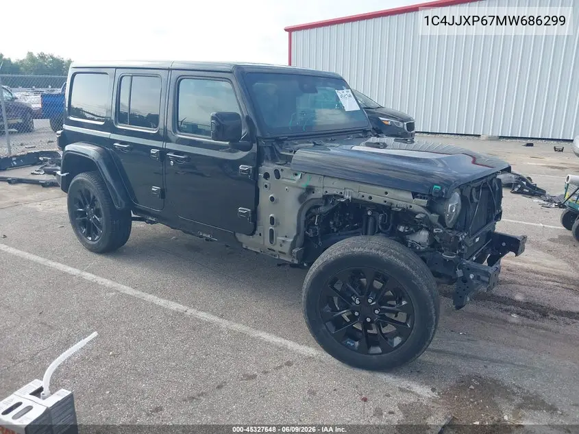 2021 Jeep Wrangler 4Xe Unlimited High Altitude 4X4 VIN: 1C4JJXP67MW686299 Lot: 45327648