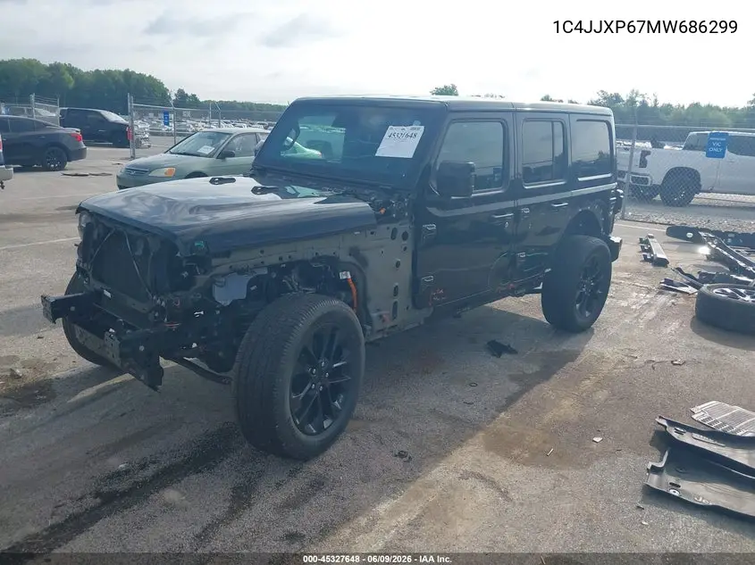 2021 Jeep Wrangler 4Xe Unlimited High Altitude 4X4 VIN: 1C4JJXP67MW686299 Lot: 45327648
