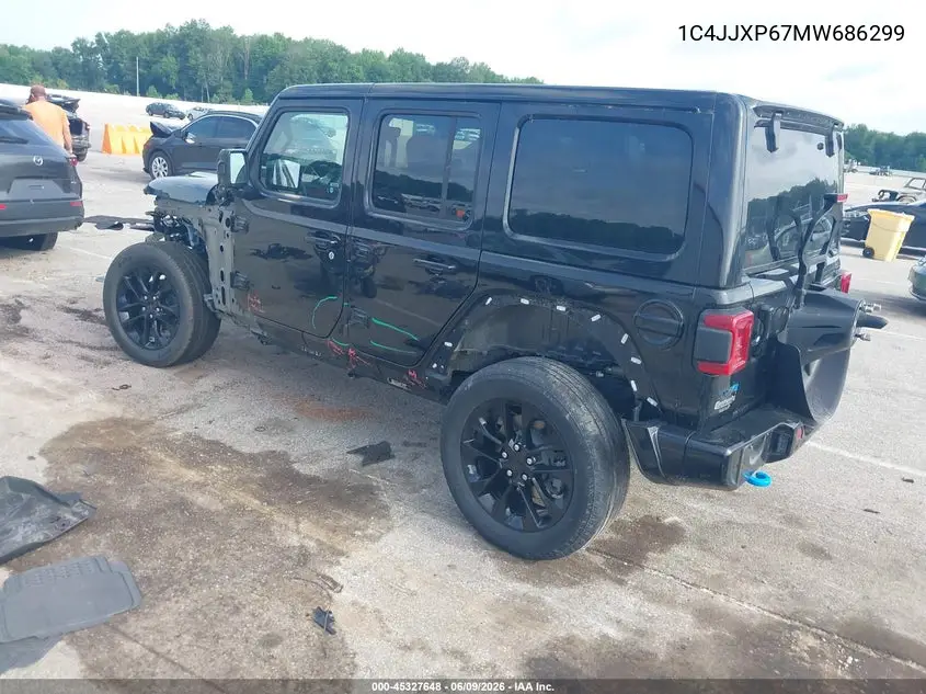 2021 Jeep Wrangler 4Xe Unlimited High Altitude 4X4 VIN: 1C4JJXP67MW686299 Lot: 45327648