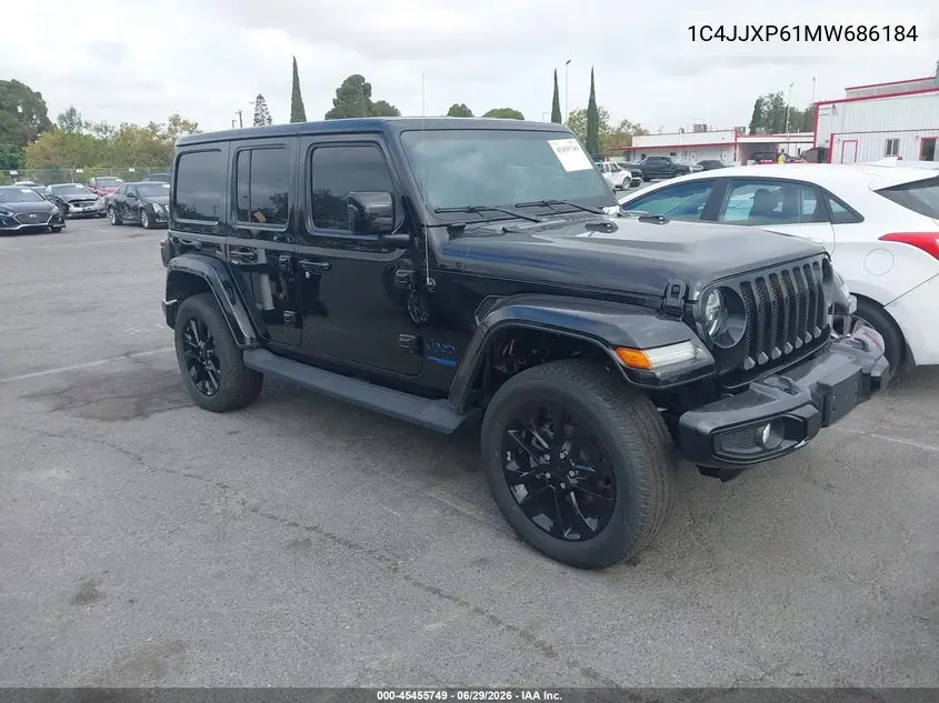 2021 Jeep Wrangler 4Xe Unlimited High Altitude 4X4 VIN: 1C4JJXP61MW686184 Lot: 45455749