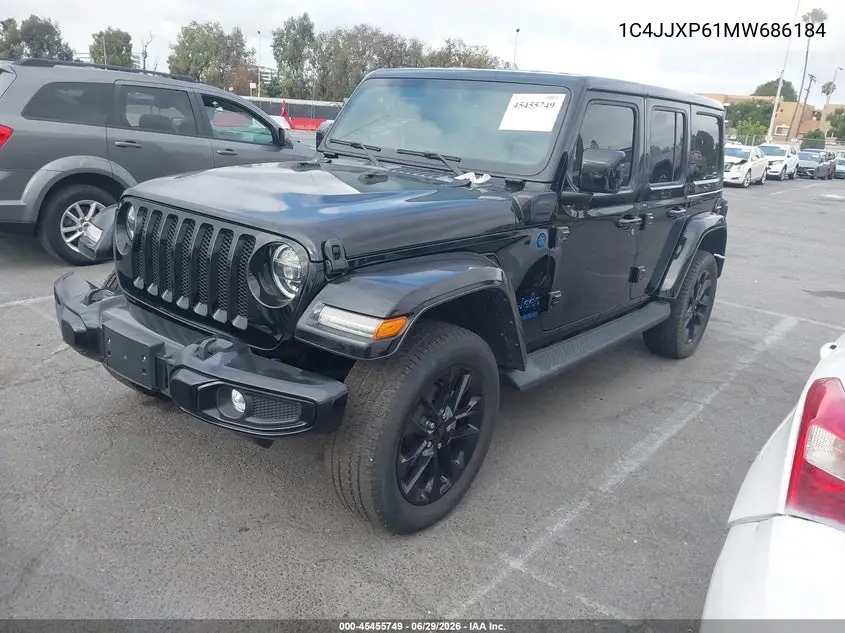 2021 Jeep Wrangler 4Xe Unlimited High Altitude 4X4 VIN: 1C4JJXP61MW686184 Lot: 45455749