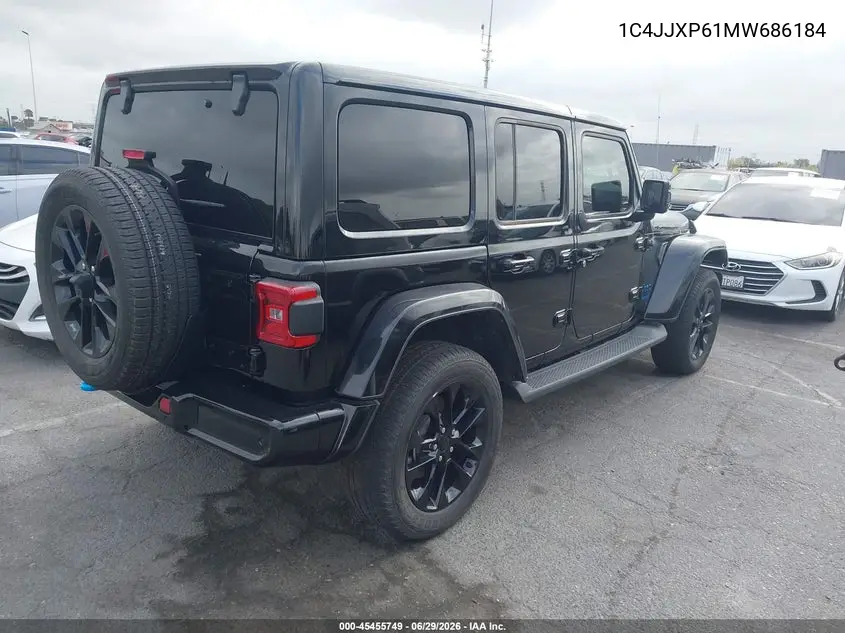 2021 Jeep Wrangler 4Xe Unlimited High Altitude 4X4 VIN: 1C4JJXP61MW686184 Lot: 45455749