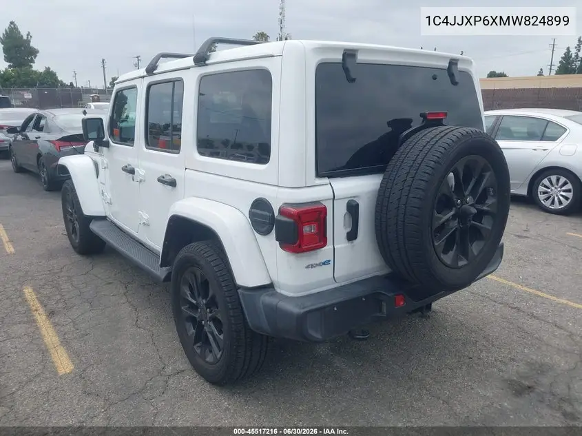 2021 Jeep Wrangler 4Xe Unlimited Sahara 4X4 VIN: 1C4JJXP6XMW824899 Lot: 45517216