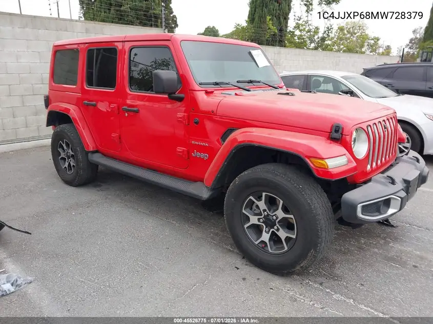 2021 Jeep Wrangler 4Xe Unlimited Sahara 4X4 VIN: 1C4JJXP68MW728379 Lot: 45526775