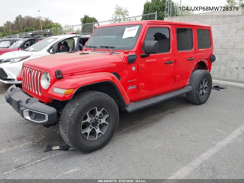 2021 Jeep Wrangler 4Xe Unlimited Sahara 4X4 VIN: 1C4JJXP68MW728379 Lot: 45526775