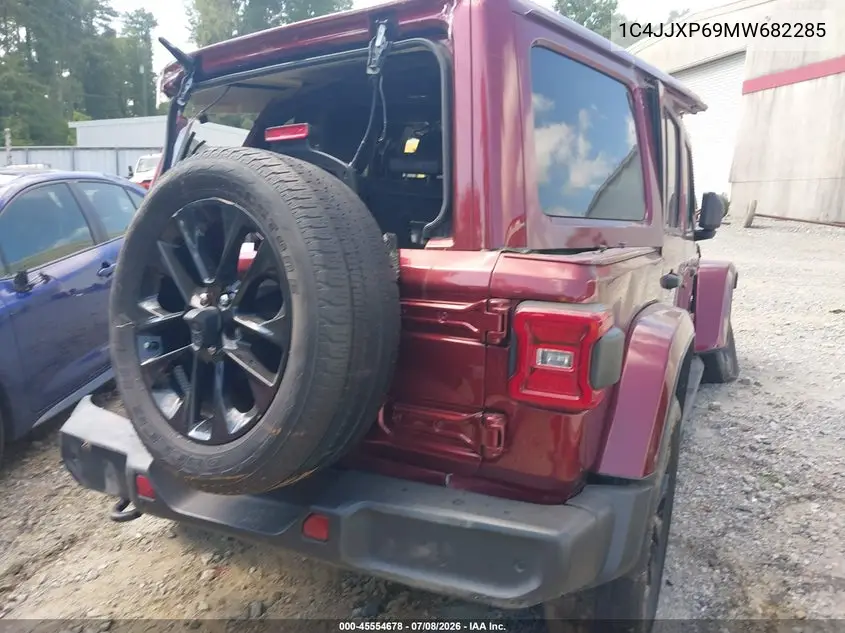 2021 Jeep Wrangler 4Xe Unlimited Sahara 4X4 VIN: 1C4JJXP69MW682285 Lot: 45554678
