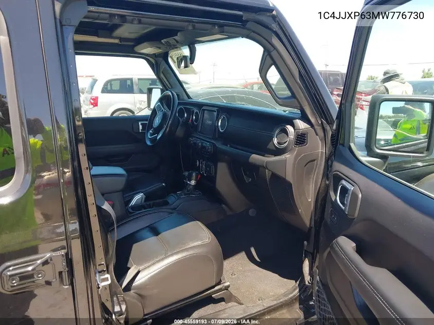 2021 Jeep Wrangler 4Xe Unlimited Sahara 4X4 VIN: 1C4JJXP63MW776730 Lot: 45559193