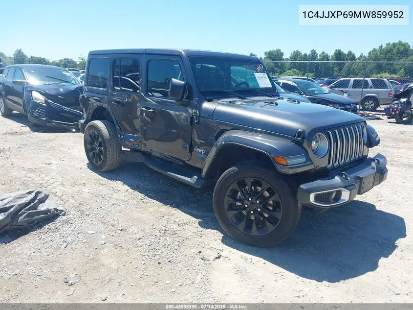 2021 Jeep Wrangler 4Xe Unlimited Sahara 4X4 VIN: 1C4JJXP69MW859952 Lot: 45595399