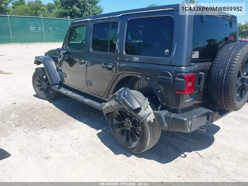 2021 Jeep Wrangler 4Xe Unlimited Sahara 4X4 VIN: 1C4JJXP69MW859952 Lot: 45595399