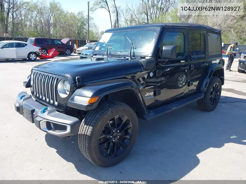 2022 Jeep Wrangler 4Xe Unlimited Sahara 4X4 VIN: 1C4JJXP62NW128927 Lot: 44752873