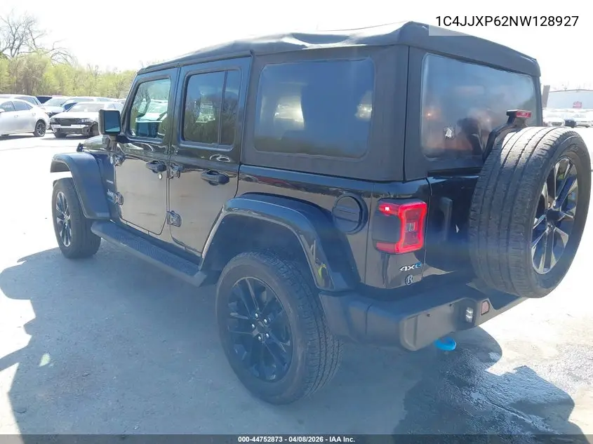 2022 Jeep Wrangler 4Xe Unlimited Sahara 4X4 VIN: 1C4JJXP62NW128927 Lot: 44752873