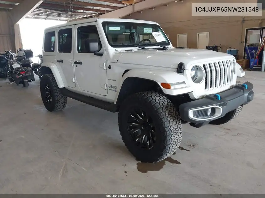 2022 Jeep Wrangler 4Xe Unlimited Sahara 4X4 VIN: 1C4JJXP65NW231548 Lot: 45172564