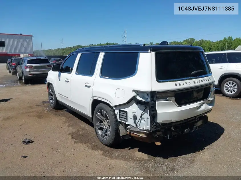2022 Jeep Grand Wagoneer Series I 4X4 VIN: 1C4SJVEJ7NS111385 Lot: 45211128