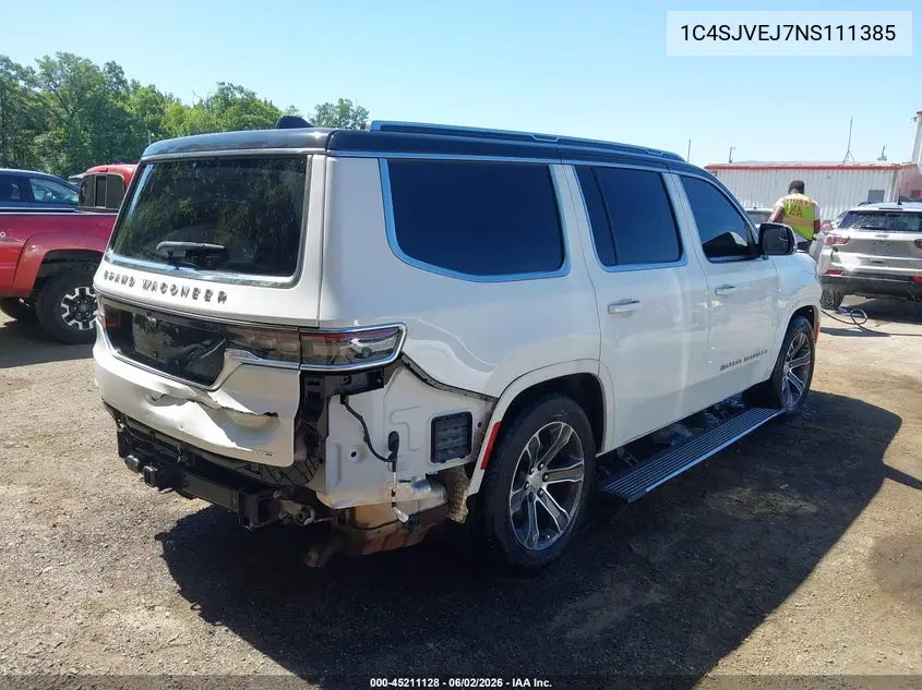 2022 Jeep Grand Wagoneer Series I 4X4 VIN: 1C4SJVEJ7NS111385 Lot: 45211128