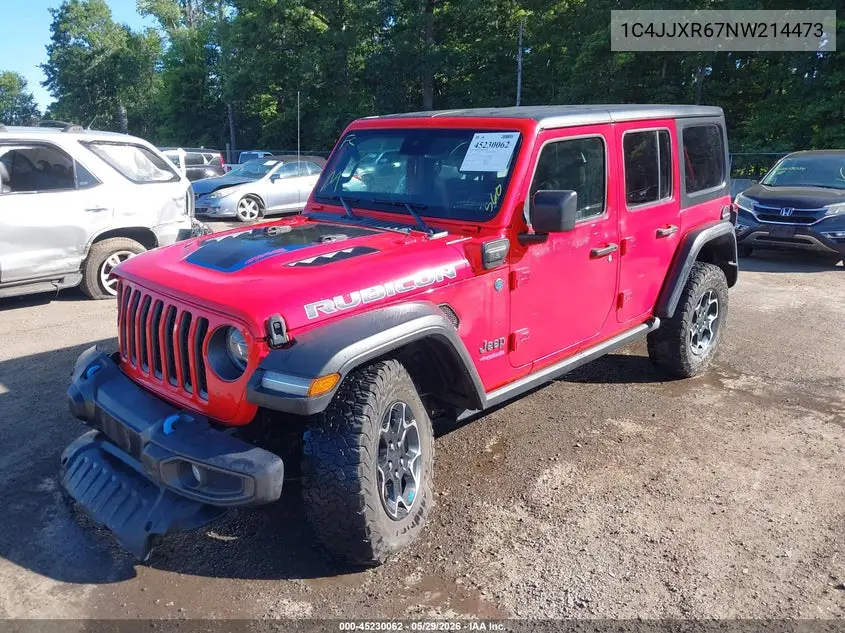 2022 Jeep Wrangler 4Xe Unlimited Rubicon 4X4 VIN: 1C4JJXR67NW214473 Lot: 45230062