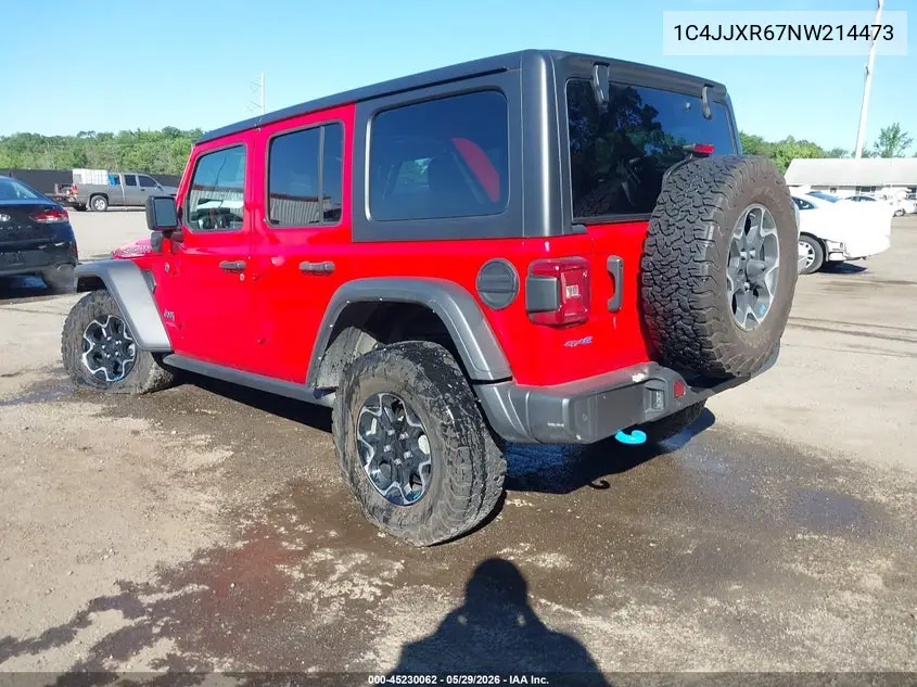 2022 Jeep Wrangler 4Xe Unlimited Rubicon 4X4 VIN: 1C4JJXR67NW214473 Lot: 45230062