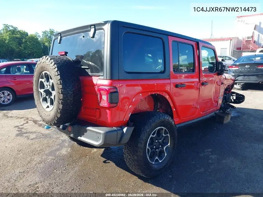2022 Jeep Wrangler 4Xe Unlimited Rubicon 4X4 VIN: 1C4JJXR67NW214473 Lot: 45230062