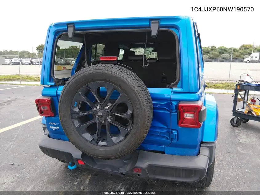 2022 Jeep Wrangler 4Xe Unlimited Sahara 4X4 VIN: 1C4JJXP60NW190570 Lot: 45237048