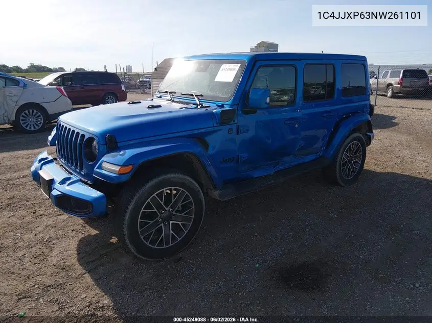 2022 Jeep Wrangler 4Xe Unlimited High Altitude 4X4 VIN: 1C4JJXP63NW261101 Lot: 45249088