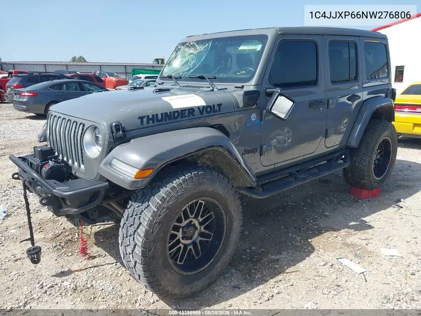 2022 Jeep Wrangler 4Xe Unlimited Sahara 4X4 VIN: 1C4JJXP66NW276806 Lot: 45398969