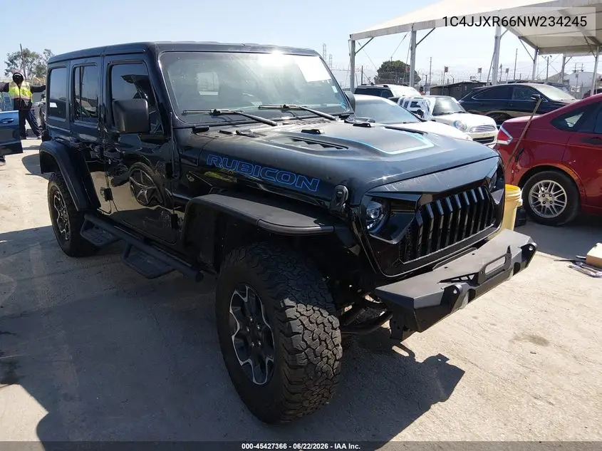 2022 Jeep Wrangler 4Xe Unlimited Rubicon 4X4 VIN: 1C4JJXR66NW234245 Lot: 45427366