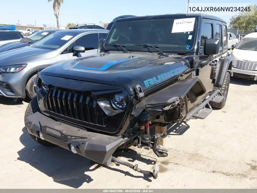2022 Jeep Wrangler 4Xe Unlimited Rubicon 4X4 VIN: 1C4JJXR66NW234245 Lot: 45427366